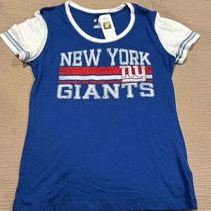 New York Giant short sleeve tees. red glitter! Size M, L & XL. NWT NHE